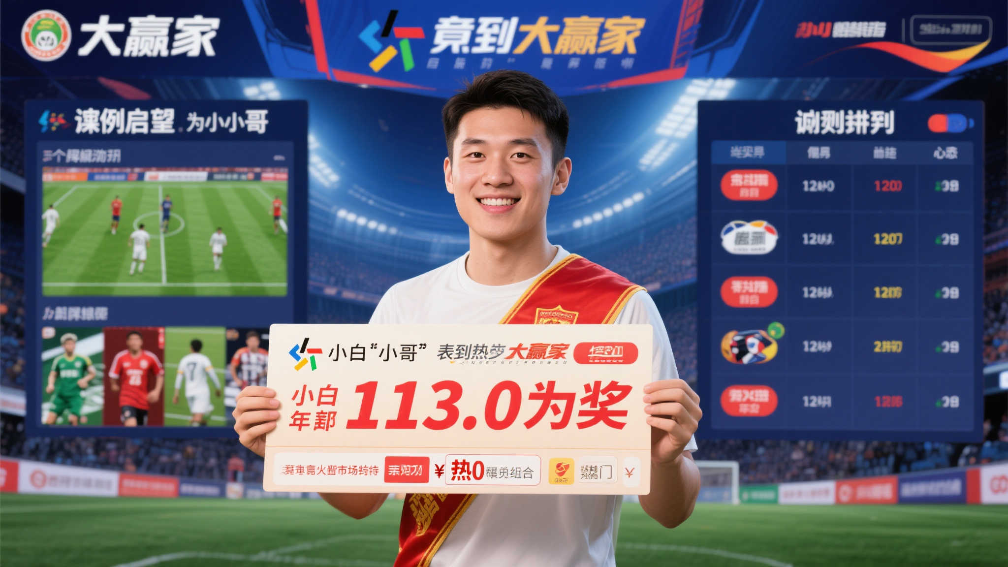 小哥120元巧夺竞彩比分113万巨奖：小投入大回报