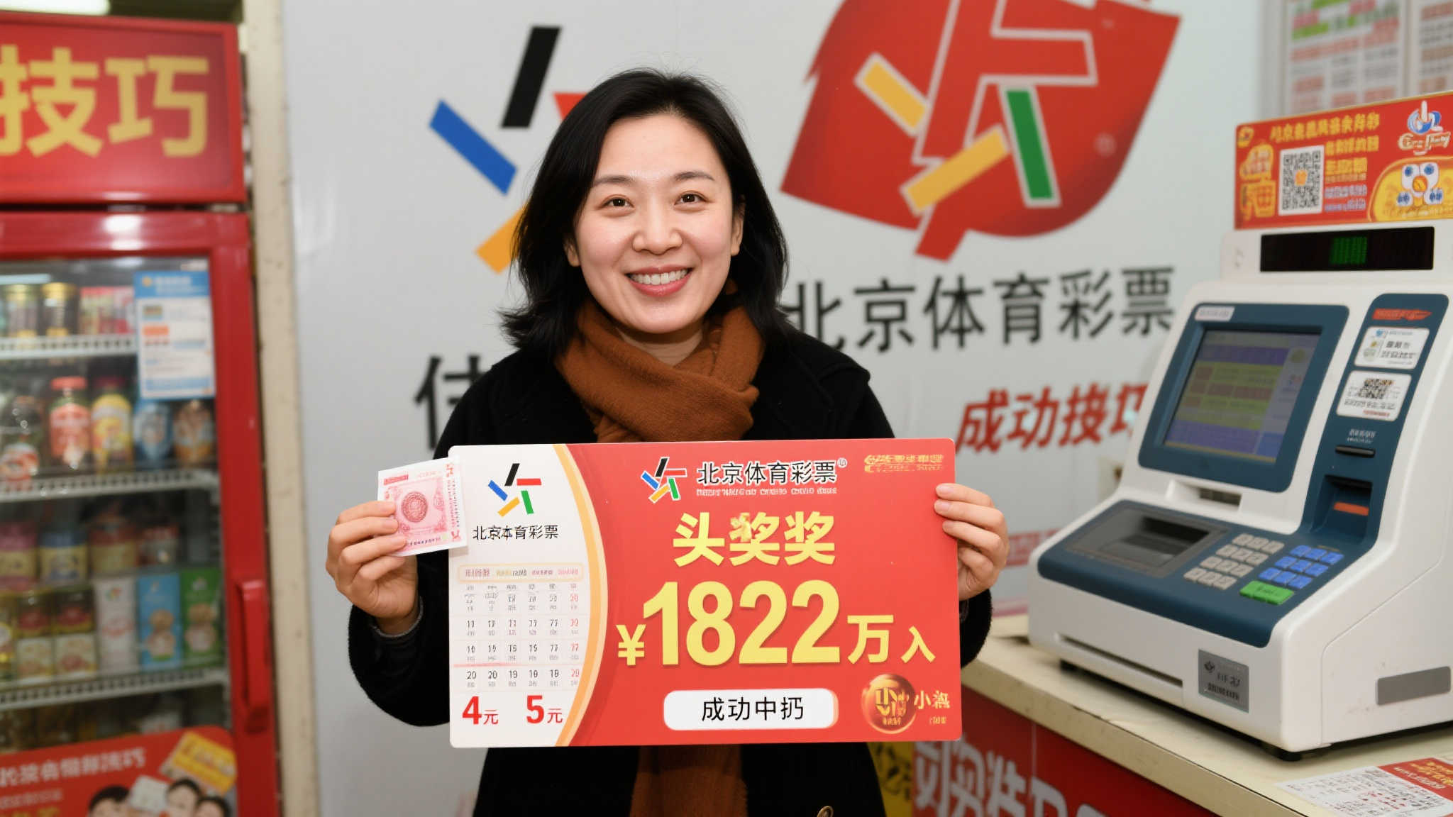 北京女子4元机选喜中体彩1822万：仍将踏实工作